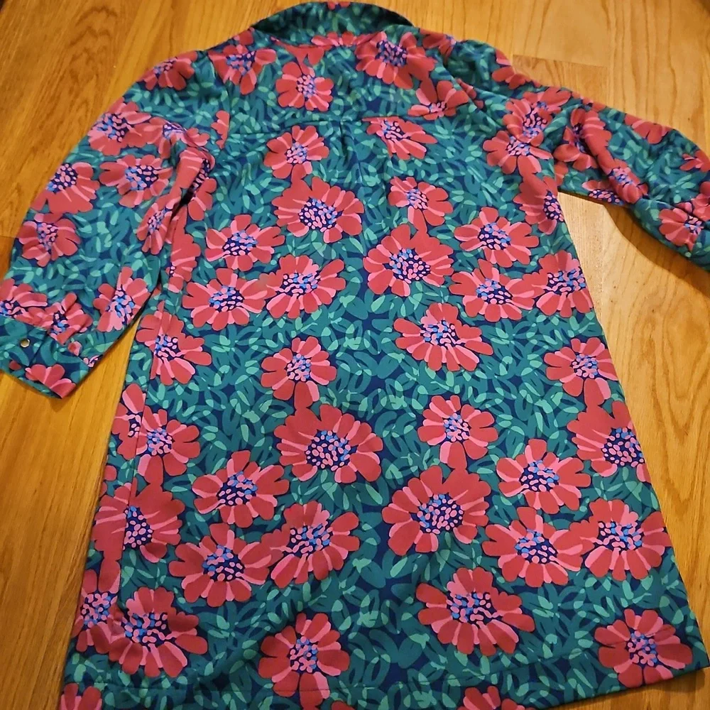 Floral Green and Pink Dress - Picture 4 of 5